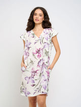 ROBE Florale Pistache