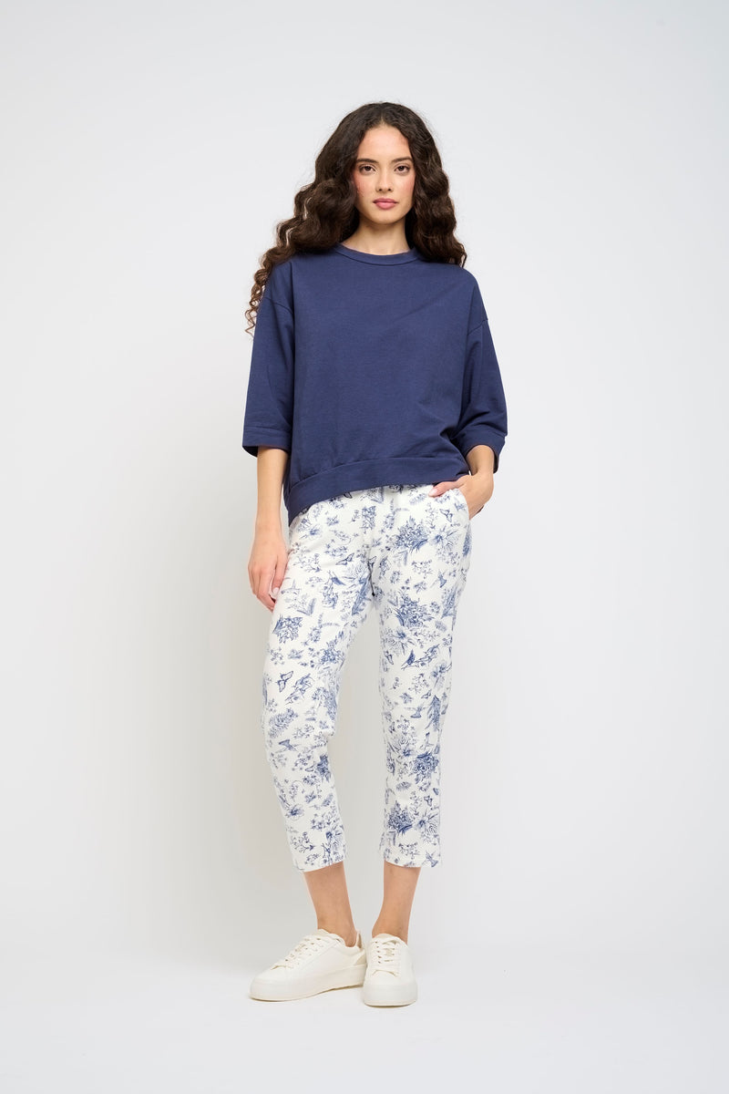 PANTALONS en coton extensible Pistache