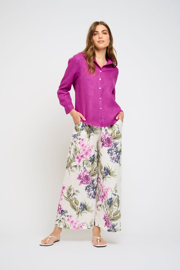 PANTALON Floral Amalfi Pistache