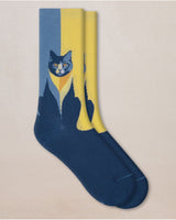 Chaussettes coton Chat Bleu bleu Foret