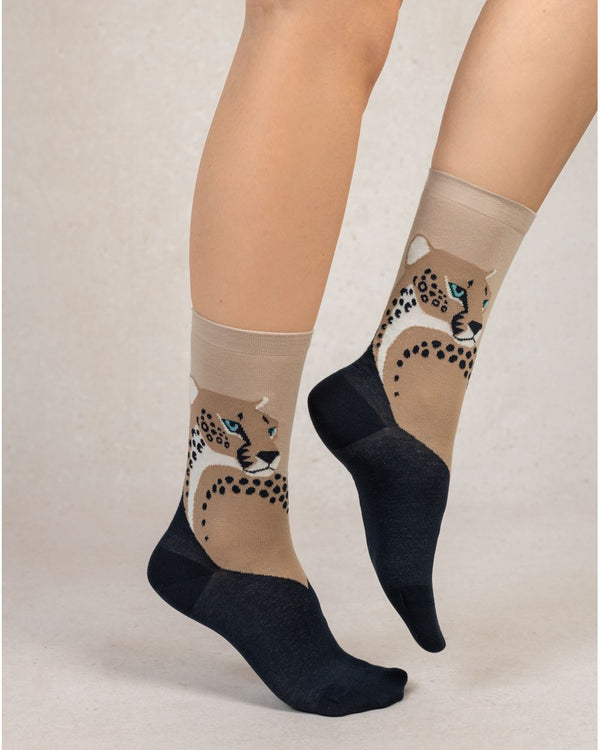 Chaussettes coton Guepard Bleu Foret