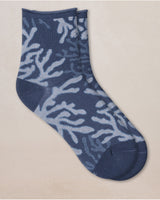 Chaussettes veloutées coton coraux Bleu Bleu Foret