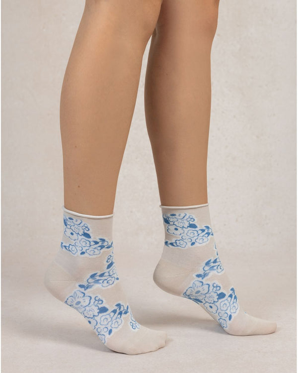 Chaussettes veloutées Bleu Foret