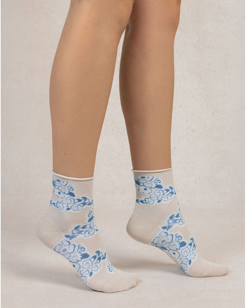 Chaussettes veloutées Bleu Foret