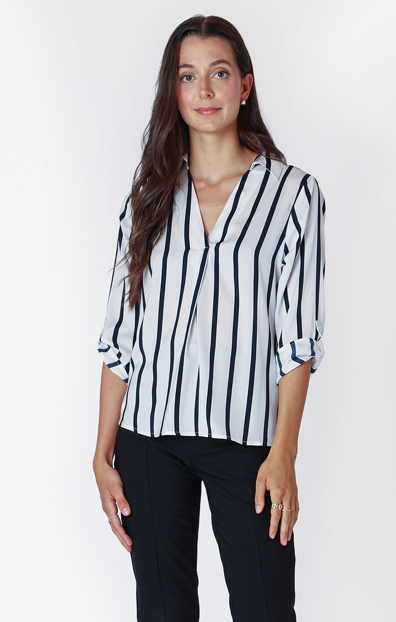 BLOUSE rayé Black Tape